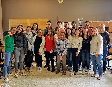 Rencontre d’une classe du Lycée Mater Dei de Woluwé Saint Pierre.