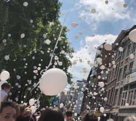 Marche blanche en hommage à Cyril, Soraya et Lucile, victimes de la tuerie de Liège