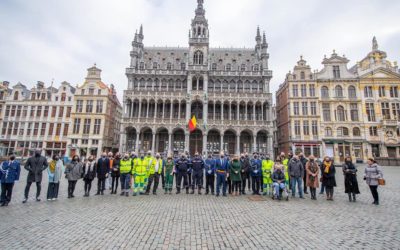 Hommage aux victimes à Bruxelles